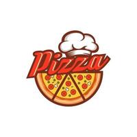 illustrazione vettoriale del modello di progettazione del logo della pizza