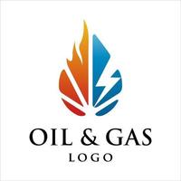 modello di logo dell'industria petrolifera e del gas vettore