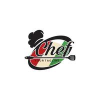 modello di vettore di progettazione logo chef