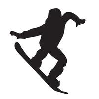 sagoma di snowboard art vettore