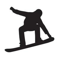 sagoma di snowboard art vettore