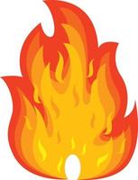 illustrazione vettoriale piatta dell'icona della fiamma del fuoco