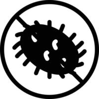 vietare l'illustrazione vettoriale dei batteri su uno sfondo. simboli di qualità premium. icone vettoriali per il concetto e la progettazione grafica.