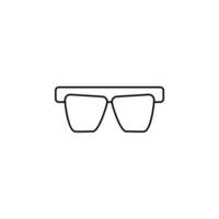 occhiali, occhiali da sole, occhiali da vista, occhiali icona linea sottile illustrazione vettoriale modello logo. adatto a molti scopi.