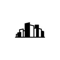 città, città, urbano linea continua icona illustrazione vettoriale modello logo. adatto a molti scopi.