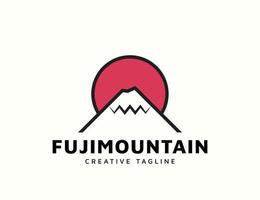 design del logo della montagna fuji vettore