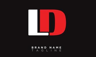 ld alfabeto lettere iniziali monogramma logo dl, l e d vettore