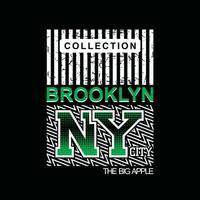 brooklyn ny, moderno di tipografia e lettering graphic design in vector illustration.tshirt, abbigliamento, abbigliamento e altri usi