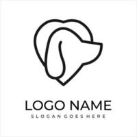 logo creativo del cane vettore