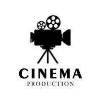 logo della telecamera cinematografica vettore
