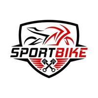 logo sportbike per club motociclistico o modello vettoriale della comunità