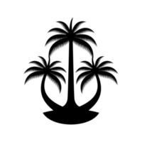 logo dell'albero delle date. logo dell'isola di cocco vettore