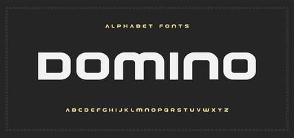lettere quadrate dell'alfabeto. tipografia futuristica moderna vettore