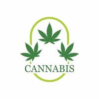 marijuana, emblema della cannabis e modello grafico del logo vettore