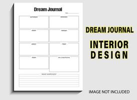 interior design del diario dei sogni vettore
