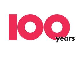 Logo e tipografia del 100° anno vettore