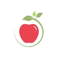 modello di illustrazione di progettazione logo icona mela vettore