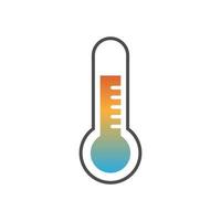 modello di illustrazione del design del logo dell'icona del termometro vettore