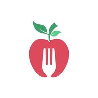 modello di illustrazione di progettazione logo icona mela vettore