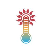 modello di illustrazione del design del logo dell'icona del termometro vettore