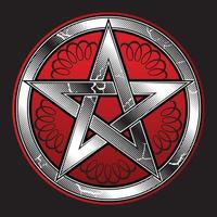 segno del pentacolo vettoriale. icona del pentagramma. simbolo esoterico vettore