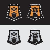 logo sportivo testa d'orso. ottimo per loghi sportivi e mascotte delle squadre. vettore