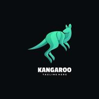 illustrazione del logo vettoriale stile colorato con gradiente di canguro.