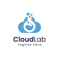 logo del laboratorio cloud vettore