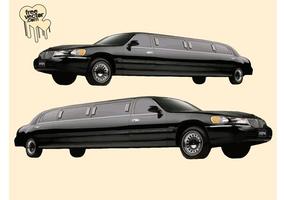 Limousine nera vettore