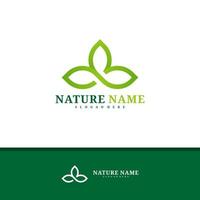vettore di progettazione del logo della natura, illustrazione del modello di concetti di logo foglia creativa.