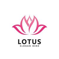 bellezza fiore di loto logo spa logo vettore yoga e terapia simbolo