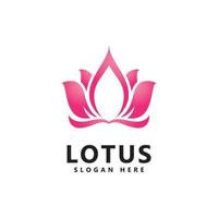 bellezza fiore di loto logo spa logo vettore yoga e terapia simbolo