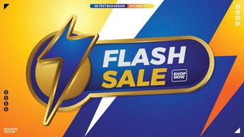 logo clipart di vendita flash con testo modificabile vettore