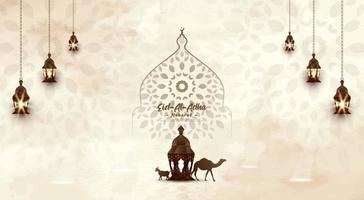 design del modello eid al adha mubarak. vettore