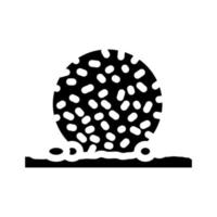 egagropylus linnaeus icona glifo con alghe illustrazione vettoriale