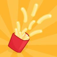patatine fritte fuori dalla scatola icona kawaii doodle piatto illustrazione vettoriale