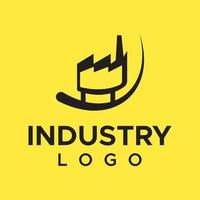 logo dell'industria minimalista. logo astratto di colore nero semplice. vettore