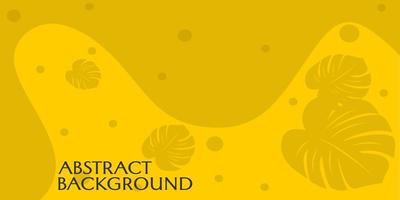 tema della natura sfondo giallo con elementi foglia. design per banner, poster, sito Web vettore