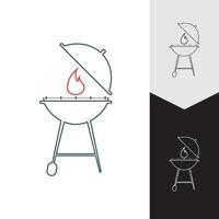 illustrazione vettoriale dell'icona del barbecue