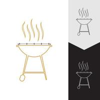 illustrazione vettoriale dell'icona del barbecue