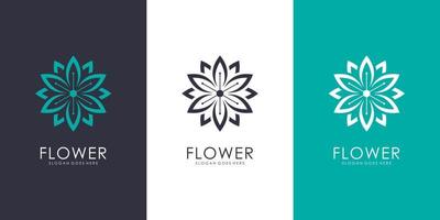 vettore premium del logo del fiore della natura