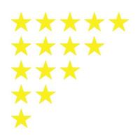 eps10 icona solida di valutazione dei consumatori di vettore giallo in stile moderno alla moda piatto semplice isolato su priorità bassa bianca