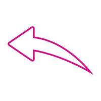 eps10 rosa vettore risposta al messaggio o chat icona della linea della freccia in semplice stile moderno piatto e alla moda isolato su sfondo bianco