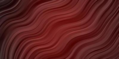 sfondo vettoriale rosso scuro con linee curve.