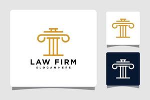 ispirazione per il design del modello di logo del pilastro dello studio legale vettore