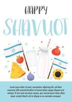 felice giorno di Shavuot vettore