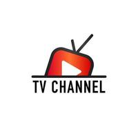 modello di progettazione del logo del canale tv vettore