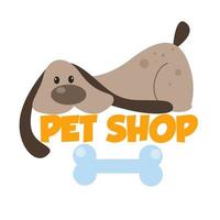 simpatico logo per il tuo negozio di animali vettore
