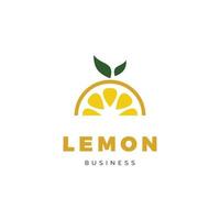 ispirazione per il design del logo dell'icona della frutta al limone vettore