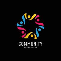 disegno vettoriale del logo delle persone della comunità